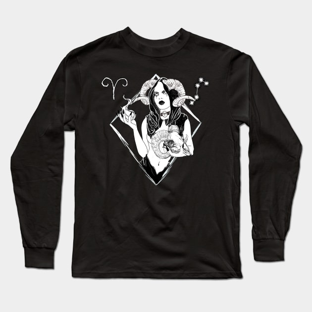 Aries Long Sleeve T-Shirt by MysticMoonVibes